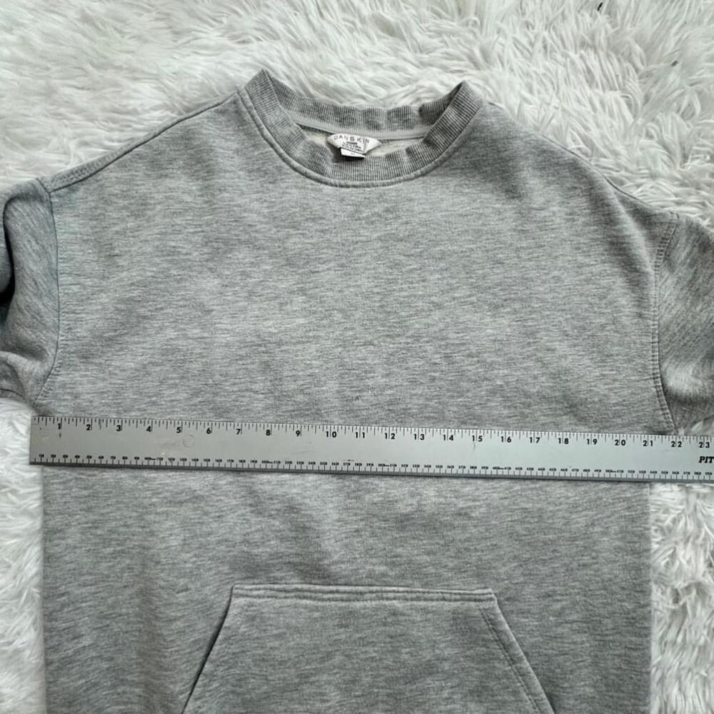 Danskin Ladies Sweatshirt Oversized Crewneck with Pocket Light Heater Grey Sz M - Picture 9 of 14